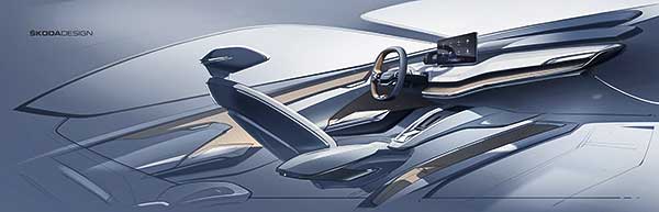 Új és továbbfejlesztett utastérkoncepcióval érkezik a Škoda VISION iV koncepciómodell